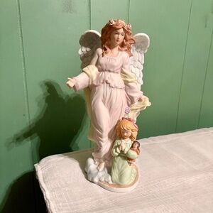 Angel Watching Over Me 1999 Porcelain Figurine Home Interiors Homco 11591-99